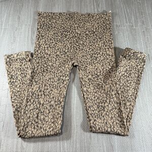 SPANX Look At Me Now Seamless Leggings in Olive Leopard Print Large